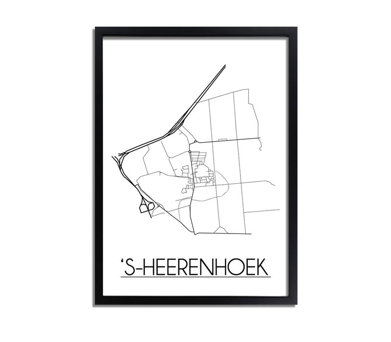 's-Heerenhoek Stadtplan-poster