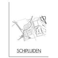 Schipluiden Stadtplan-poster