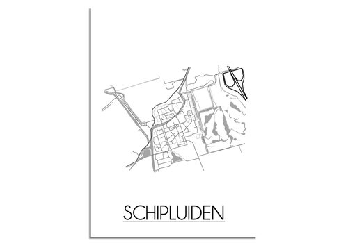 DesignClaud Schipluiden Stadtplan-poster