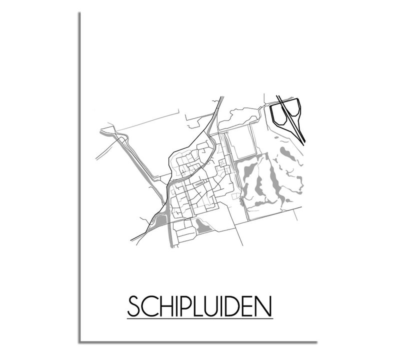 Schipluiden Stadtplan-poster