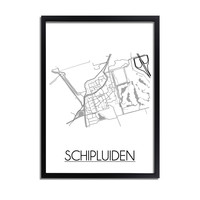 Schipluiden Stadtplan-poster