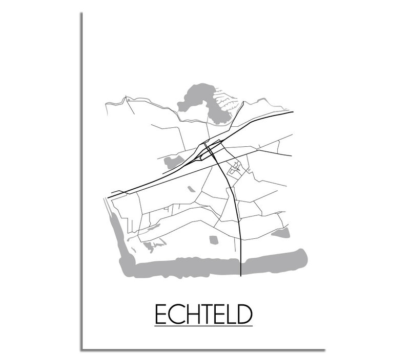 Echteld Plattegrond poster