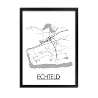 Echteld Stadtplan-poster