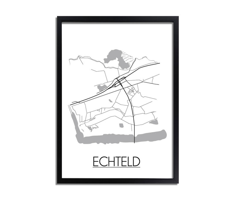 Echteld Stadtplan-poster