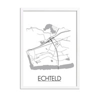 Echteld Stadtplan-poster