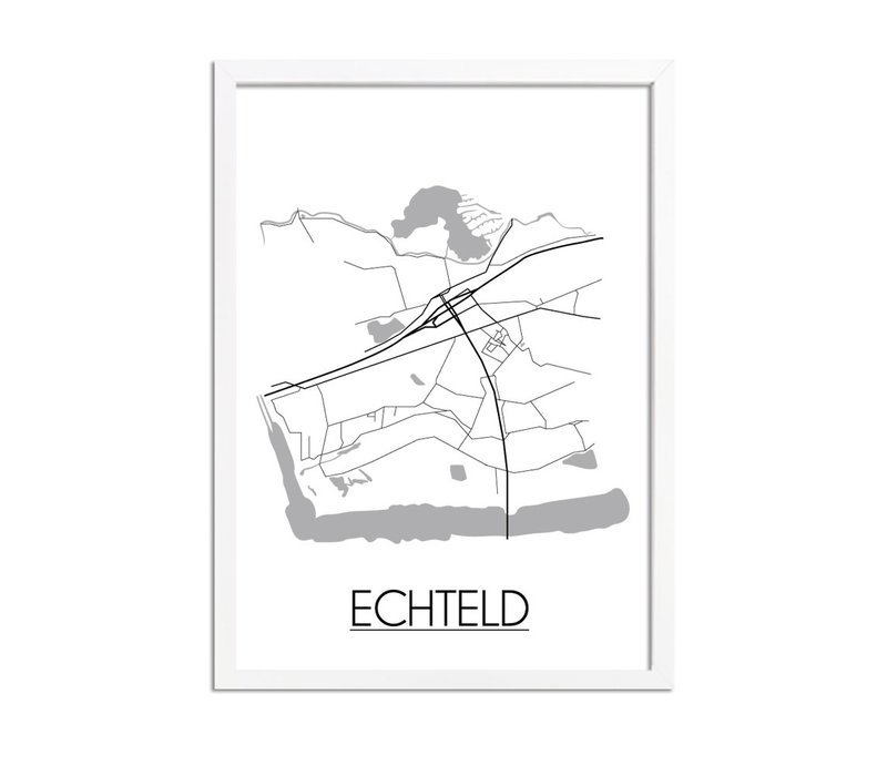 Echteld Stadtplan-poster