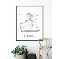 Echteld Stadtplan-poster