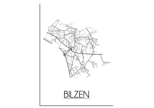 DesignClaud Bilzen Stadtplan-poster