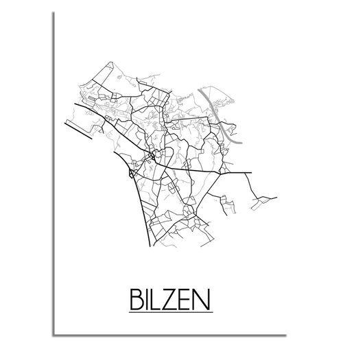 Bilzen Plattegrond poster 