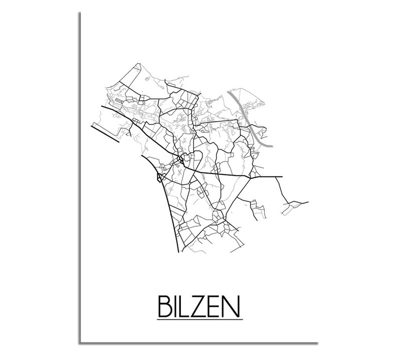 Bilzen Stadtplan-poster