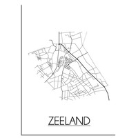 Zeeland Stadtplan-poster
