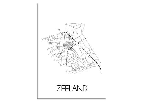 DesignClaud Zeeland Stadtplan-poster