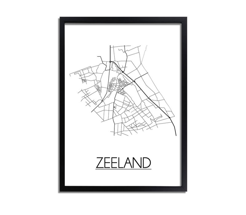 Zeeland Stadtplan-poster