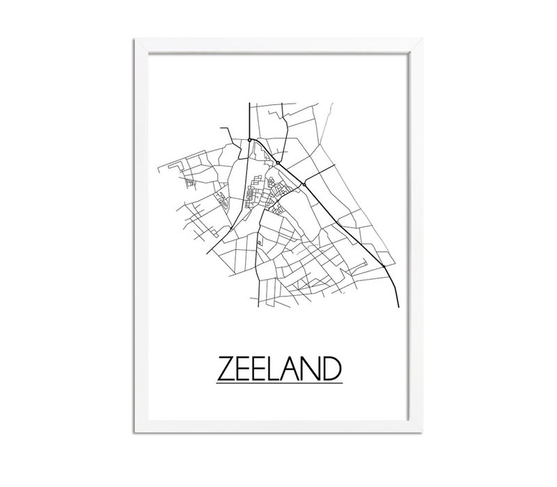 Zeeland Stadtplan-poster
