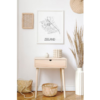 Zeeland Stadtplan-poster