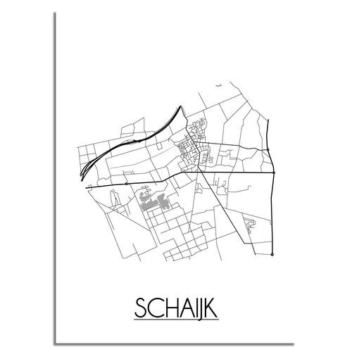 Schaijk Plattegrond poster 