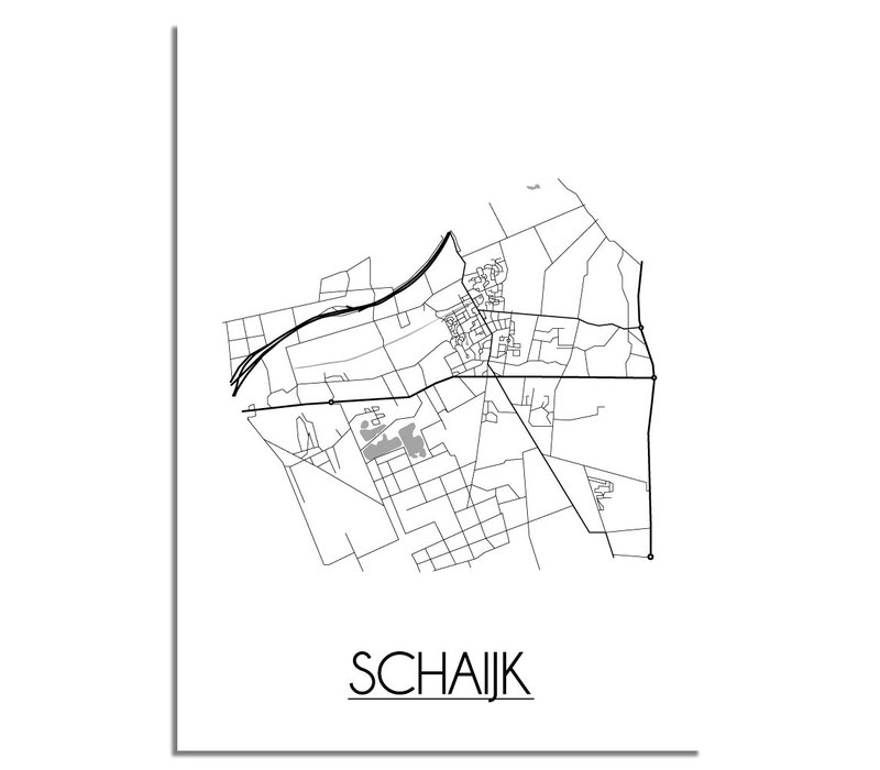 Schaijk Stadtplan-poster