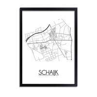 Schaijk Stadtplan-poster