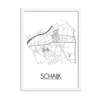 Schaijk Stadtplan-poster