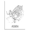 DesignClaud Assen Plattegrond poster