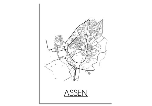 DesignClaud Assen Plattegrond poster