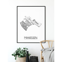 MaarssenStadtplan-poster
