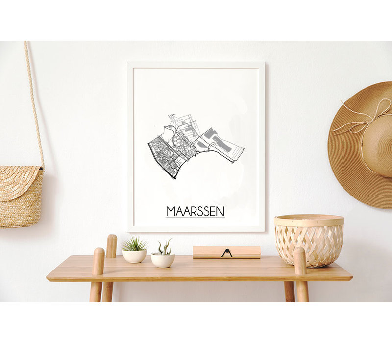 MaarssenStadtplan-poster