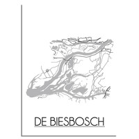 De Biesbosch Stadtplan-poster