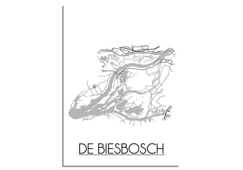 DesignClaud De Biesbosch Stadtplan-poster