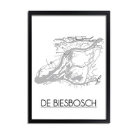 De Biesbosch Stadtplan-poster