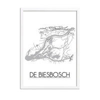 De Biesbosch Stadtplan-poster