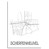 DesignClaud Scherpenheuvel Stadtplan-poster