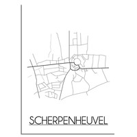 Scherpenheuvel Plattegrond poster