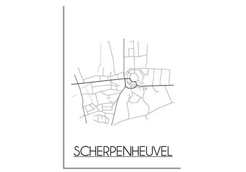 DesignClaud Scherpenheuvel Stadtplan-poster