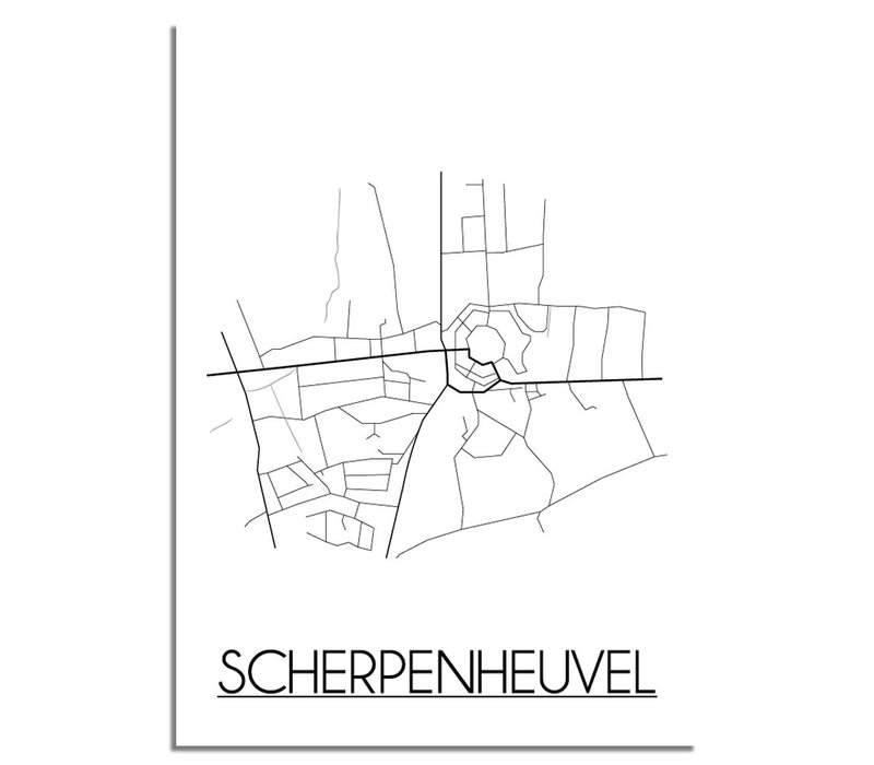 Scherpenheuvel Stadtplan-poster
