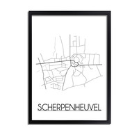Scherpenheuvel Stadtplan-poster