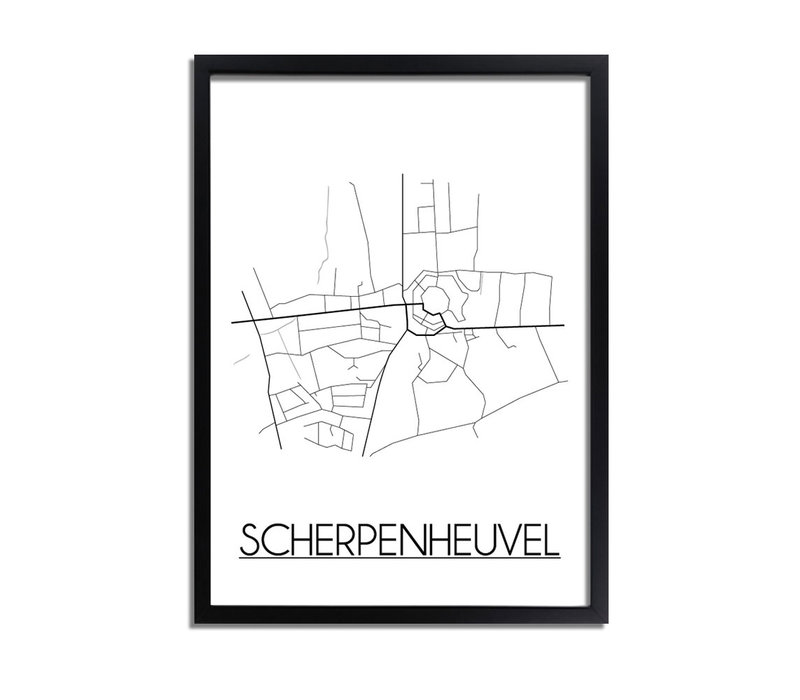 Scherpenheuvel Stadtplan-poster
