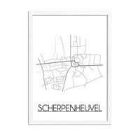 Scherpenheuvel Stadtplan-poster