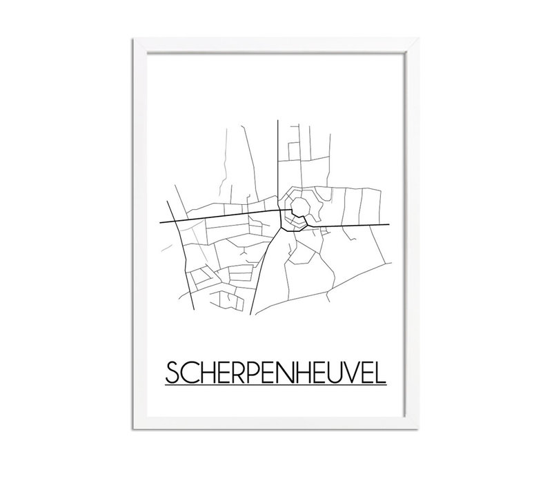 Scherpenheuvel Stadtplan-poster