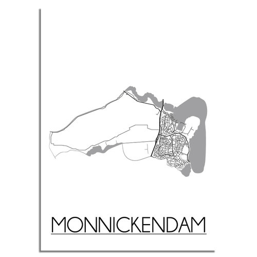Monnickendam Stadtplan-poster 
