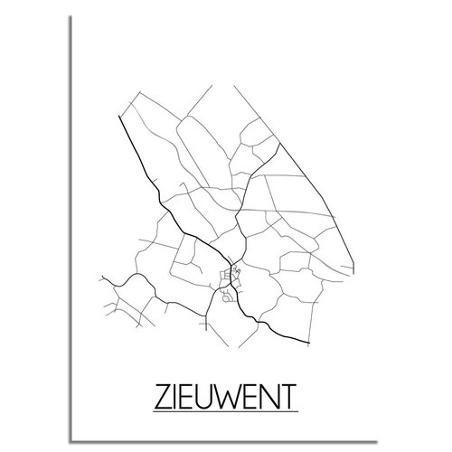 Zieuwent Plattegrond poster 