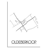 Oldeberkoop Plattegrond poster