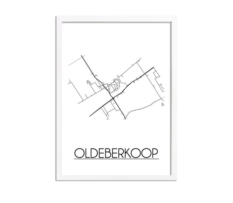 Oldeberkoop Plattegrond poster