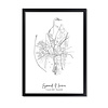 DesignClaud Affiche de mariage - Carte de la ville - Cadeau de mariage personnalisé
