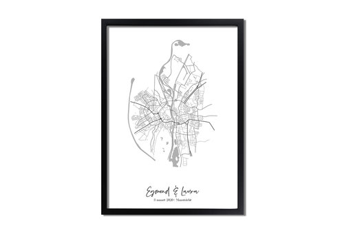 DesignClaud Affiche de mariage - Carte de la ville - Cadeau de mariage personnalisé