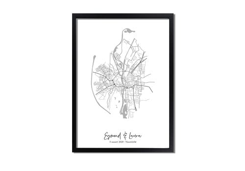 DesignClaud Wedding Poster City Map Wedding Poster - Personalized Wedding Gift