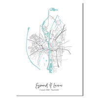 Hochzeitsposter Stadtplan - Hochzeitsgeschenk personalisiert - Copy