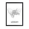 Leerdam Plattegrond poster