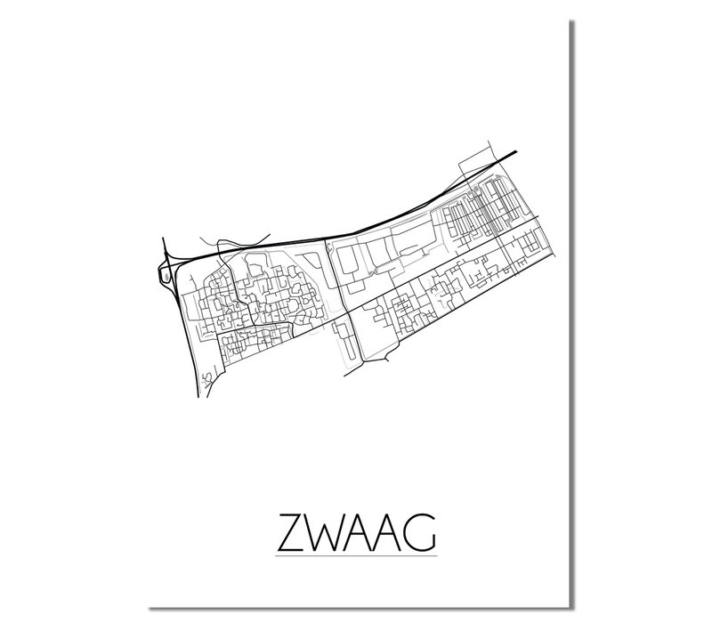 Zwaag Plattegrond poster