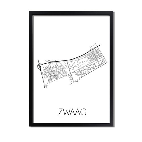 Zwaag Plattegrond poster 